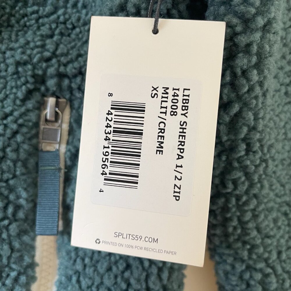 NWT Splits59 Libby Sherpa Sweater // XS // Green - Picture 6 of 6